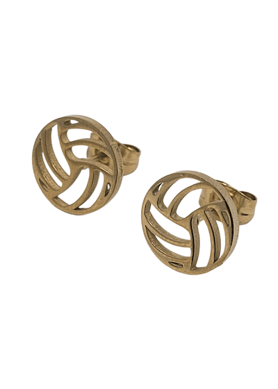 Gold Volleyball Earrings